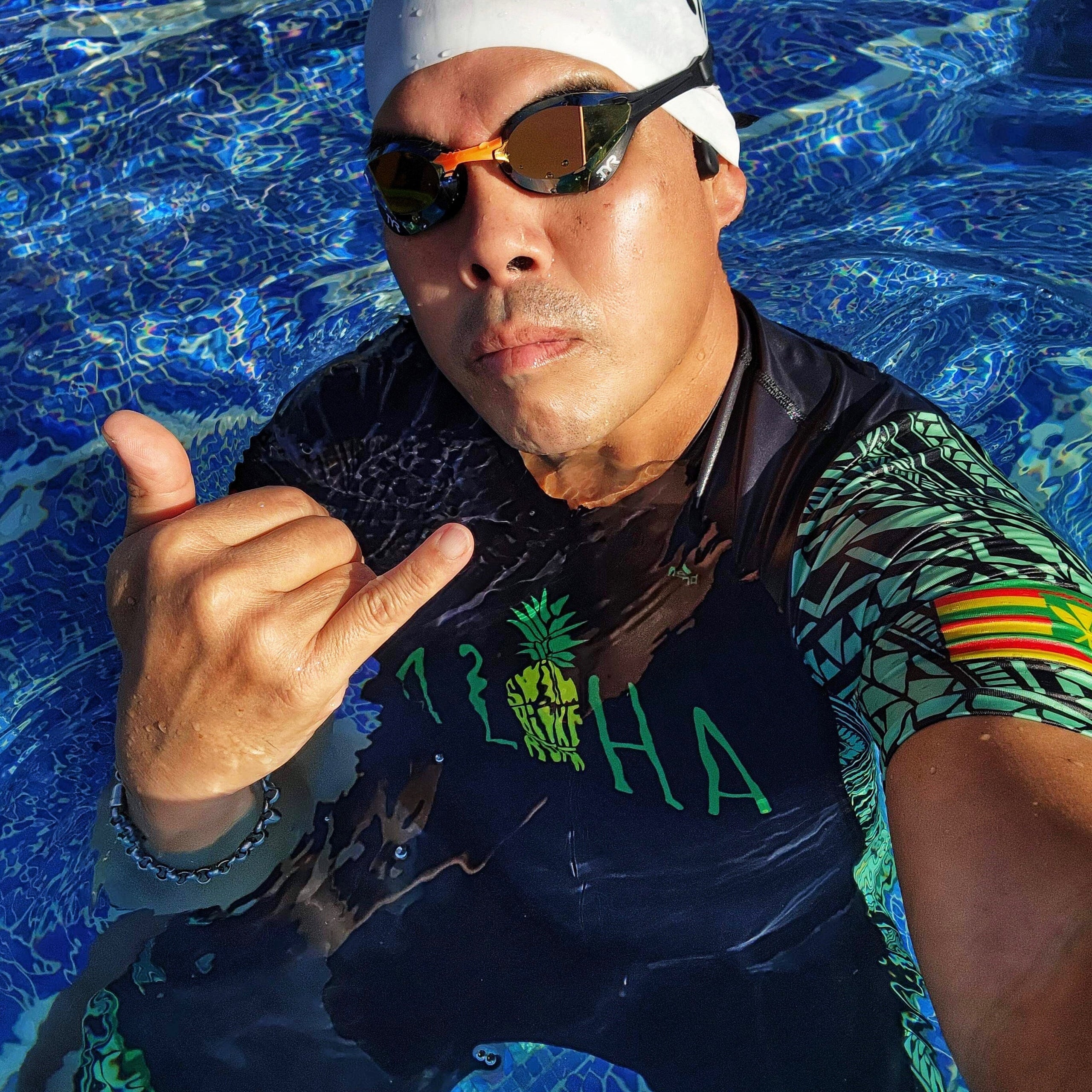 Elite tri kit One Piece Pineapple Aloha Print tri ALOHA